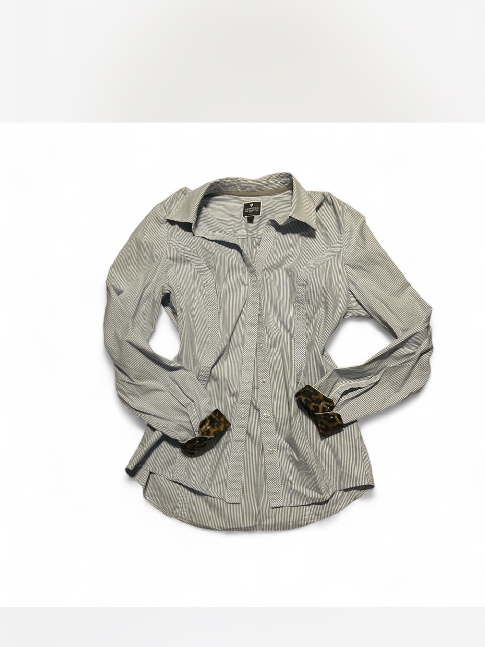 Express Light Blue Pinstripe Button-Down Shirt